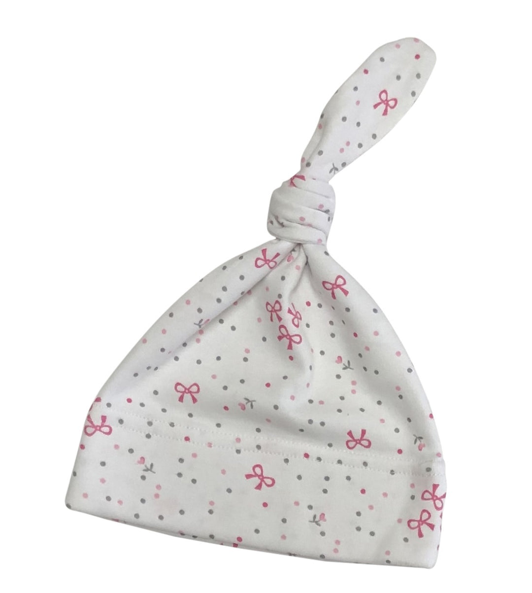 Pink Bow Baby Hat