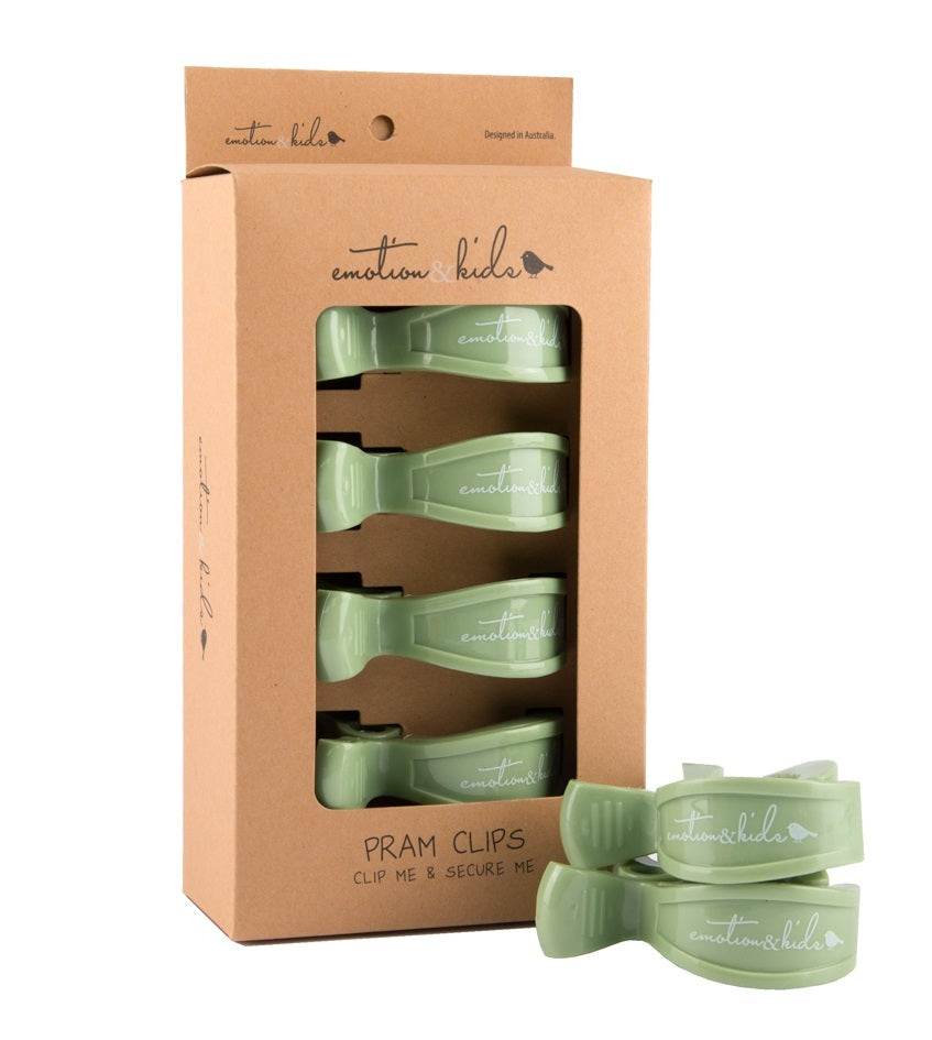 Sage Pram Clips - 4 Pack
