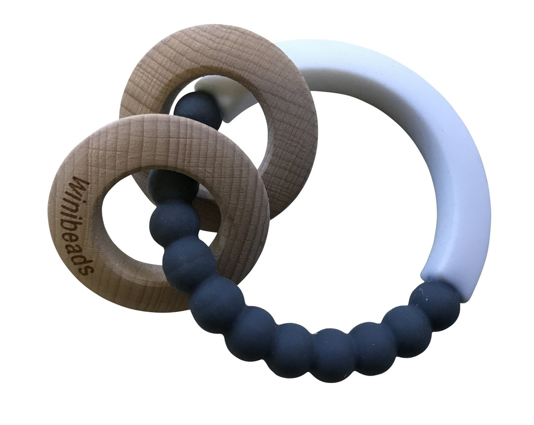 White & Grey Teething Ring