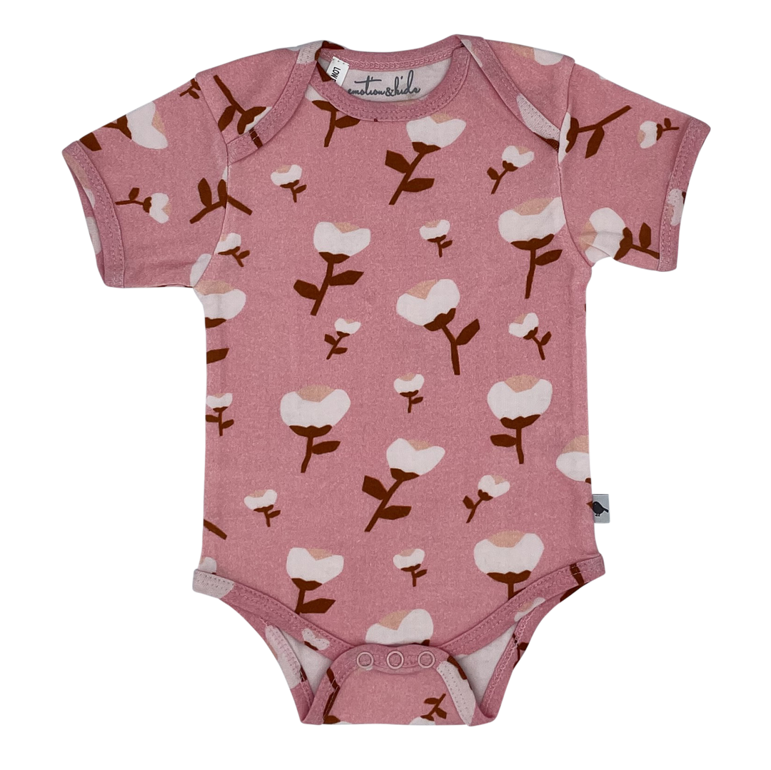 Paper Cut Blossom Short Sleeve Bodysuit 0-3 Months