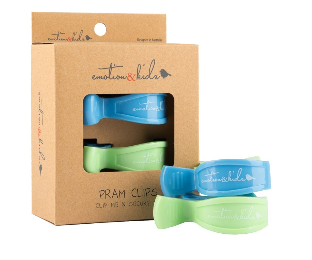Sea Blue & Green 2 Pack Pram Clips