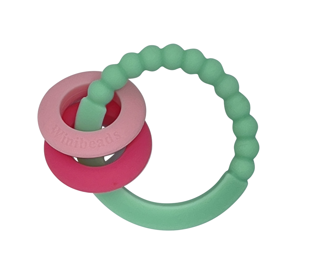 Mint & 2 Tone Pink Teething Ring
