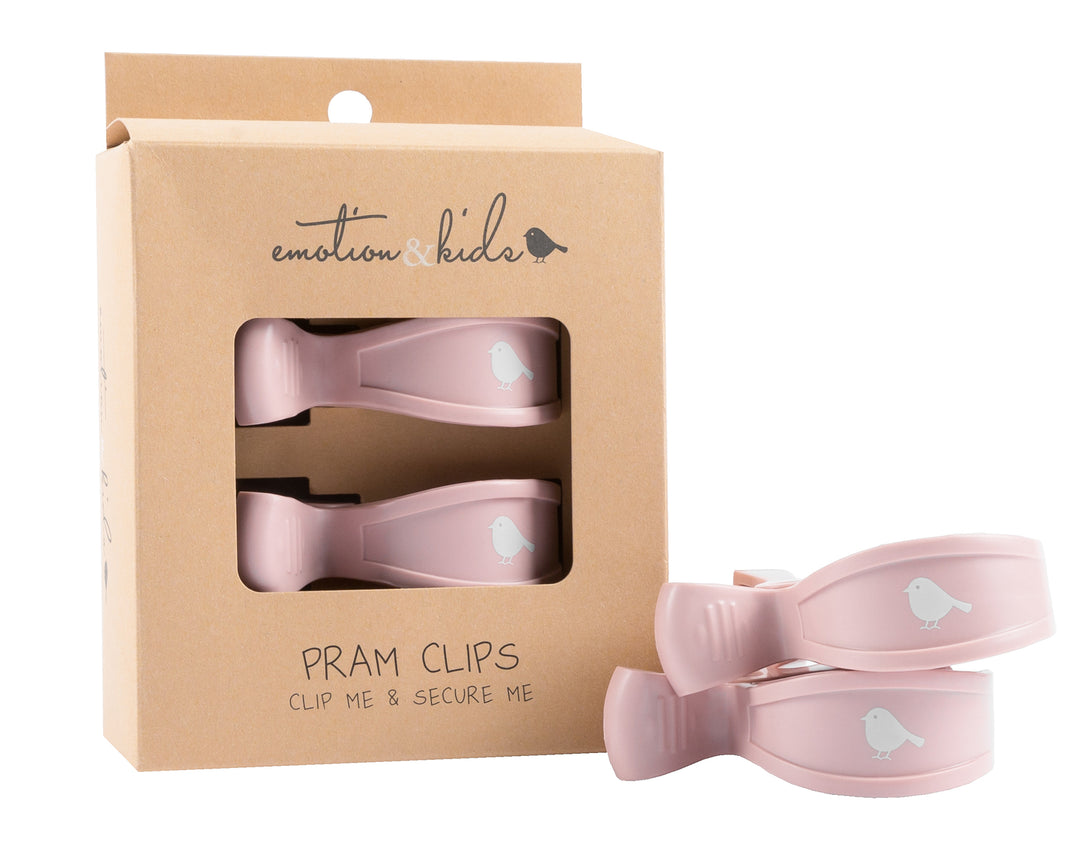 Dusty Pink Pram Clips - 2 Pack