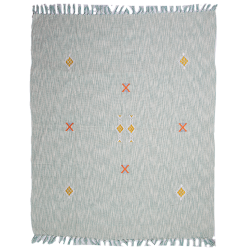 Cotton Slub Tassle Throw